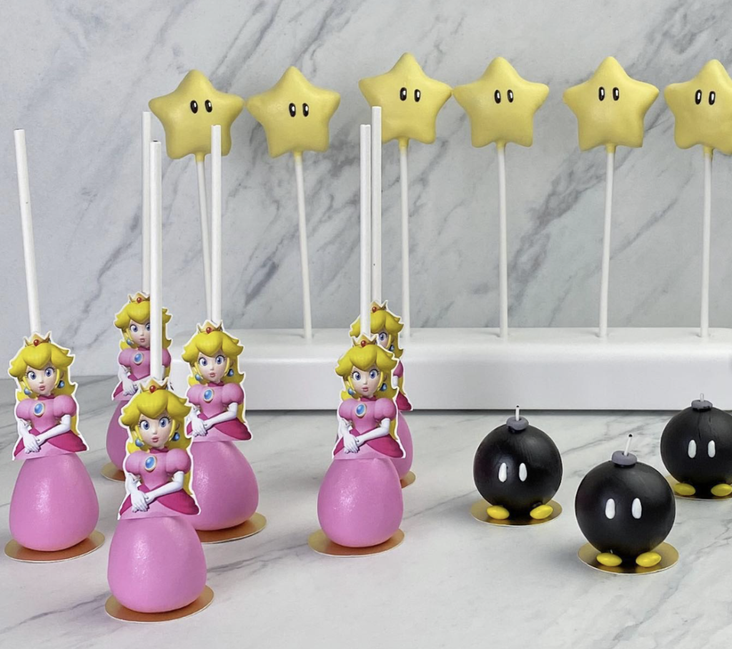 princess peach cake pops